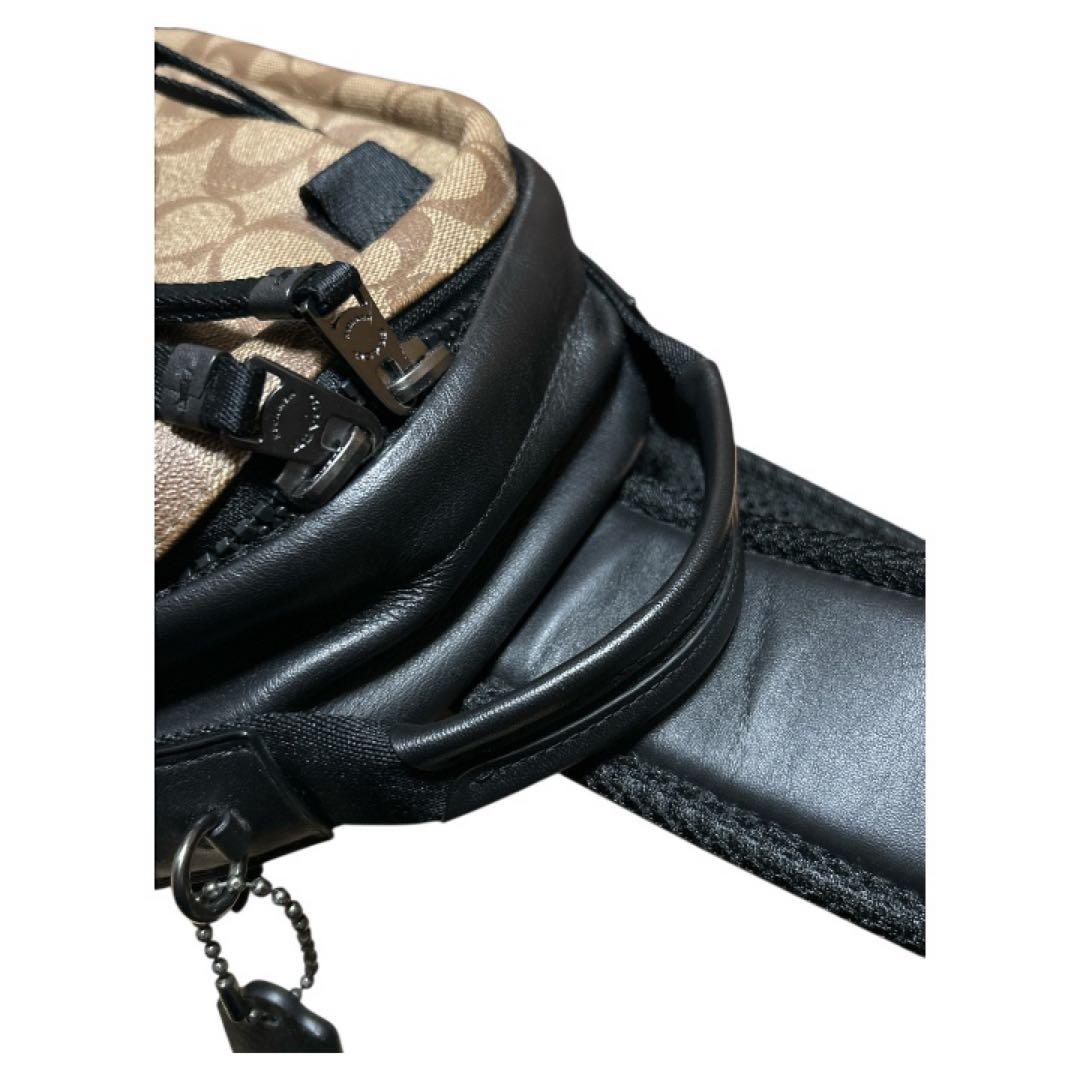 希少 COACH コーチ イーサンパック ボディバッグ ロゴ 斜め掛け 総柄