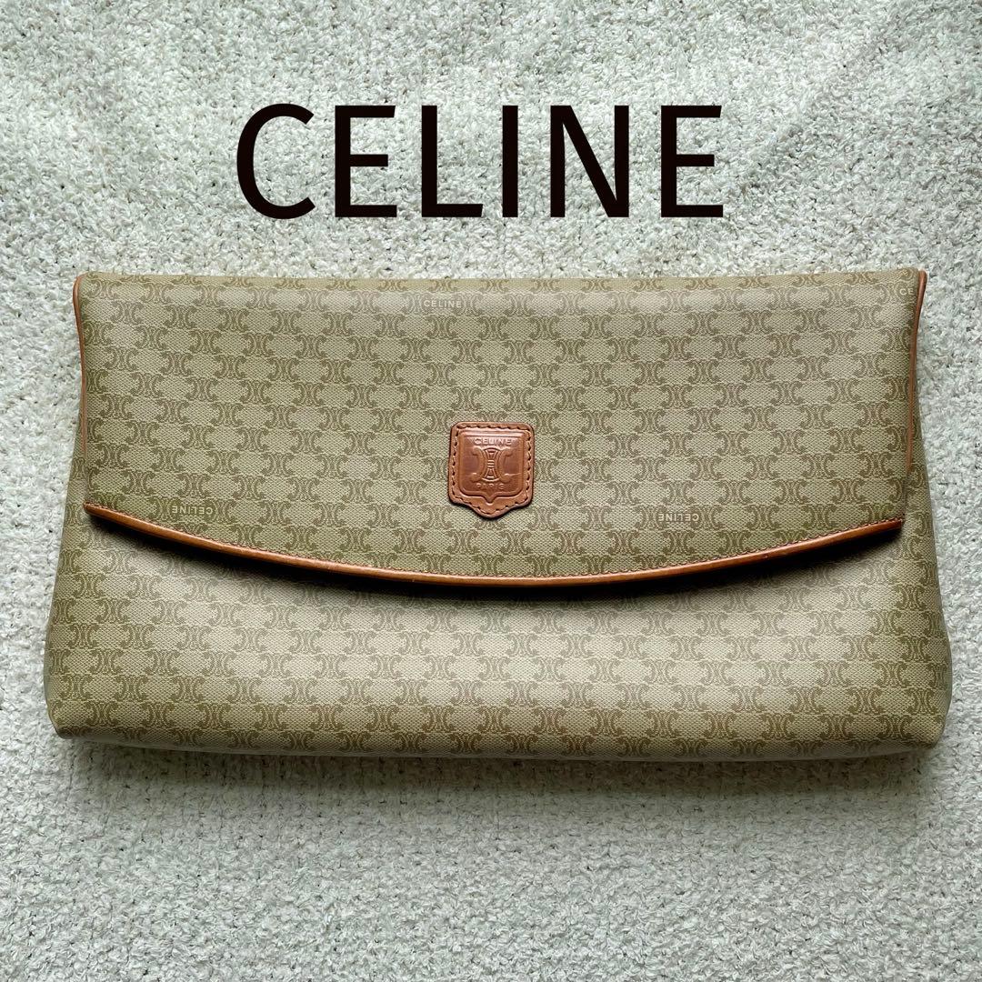 専用CELINE セリーヌ クラッチバッグ マカダム　トリオンフ　ヴィンテージ 美品】CELINE オールドセリーヌ クラッチバッグ マカダム柄 トリオンフ
