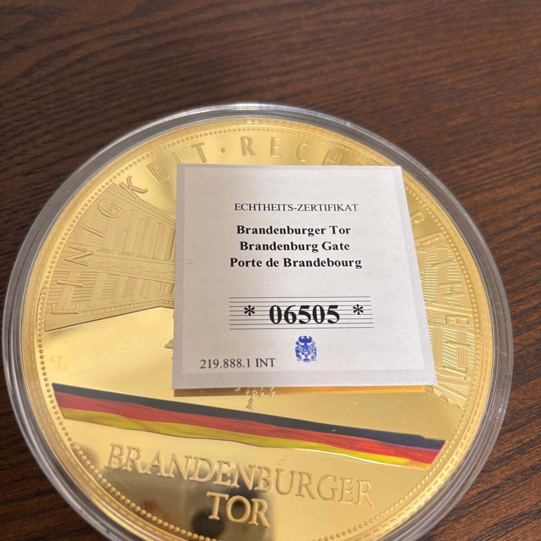 ドイツ 超大型コイン】376g ブランデンブルク門 ベルリン 自由権 2016