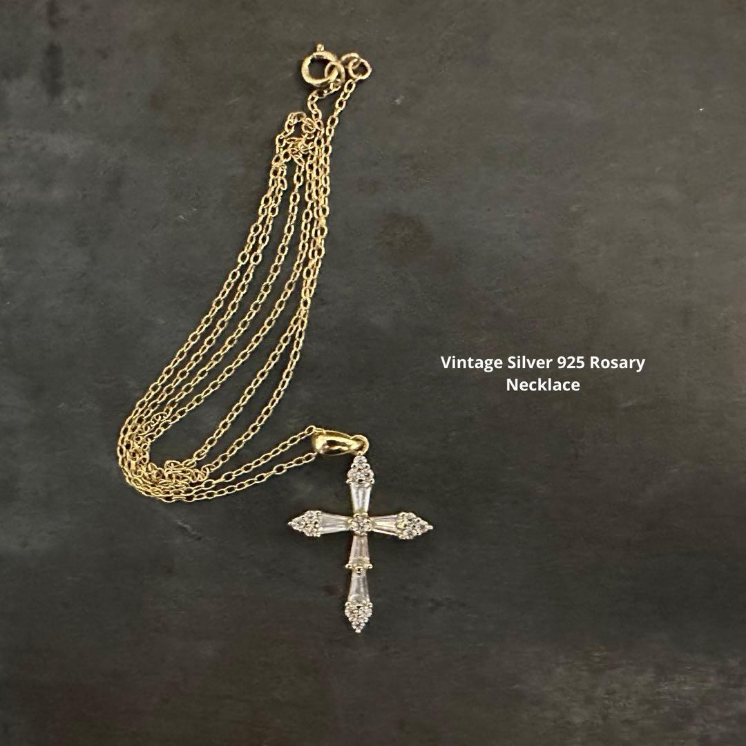 ヴィンテージ シルバー 925 イタリア アンティーク ロザリオ