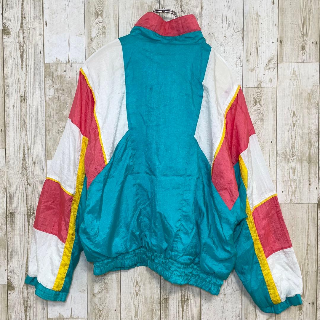 古着90sナイロンジャケットブルゾン昭和レトロヴィンテージ個性的