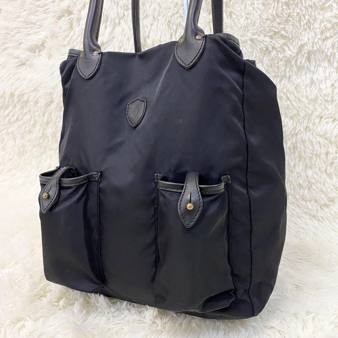 Felisi フェリージ 9579 ナイロン レザー トートバッグ ブラック 革