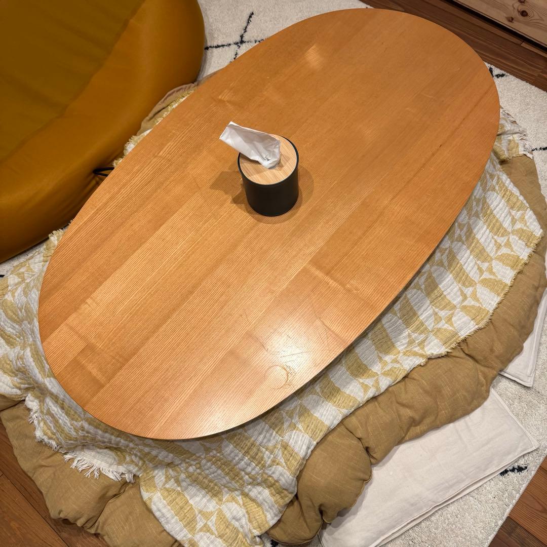 無印良品 楕円こたつテーブル 大 布団等セット - メルカリ