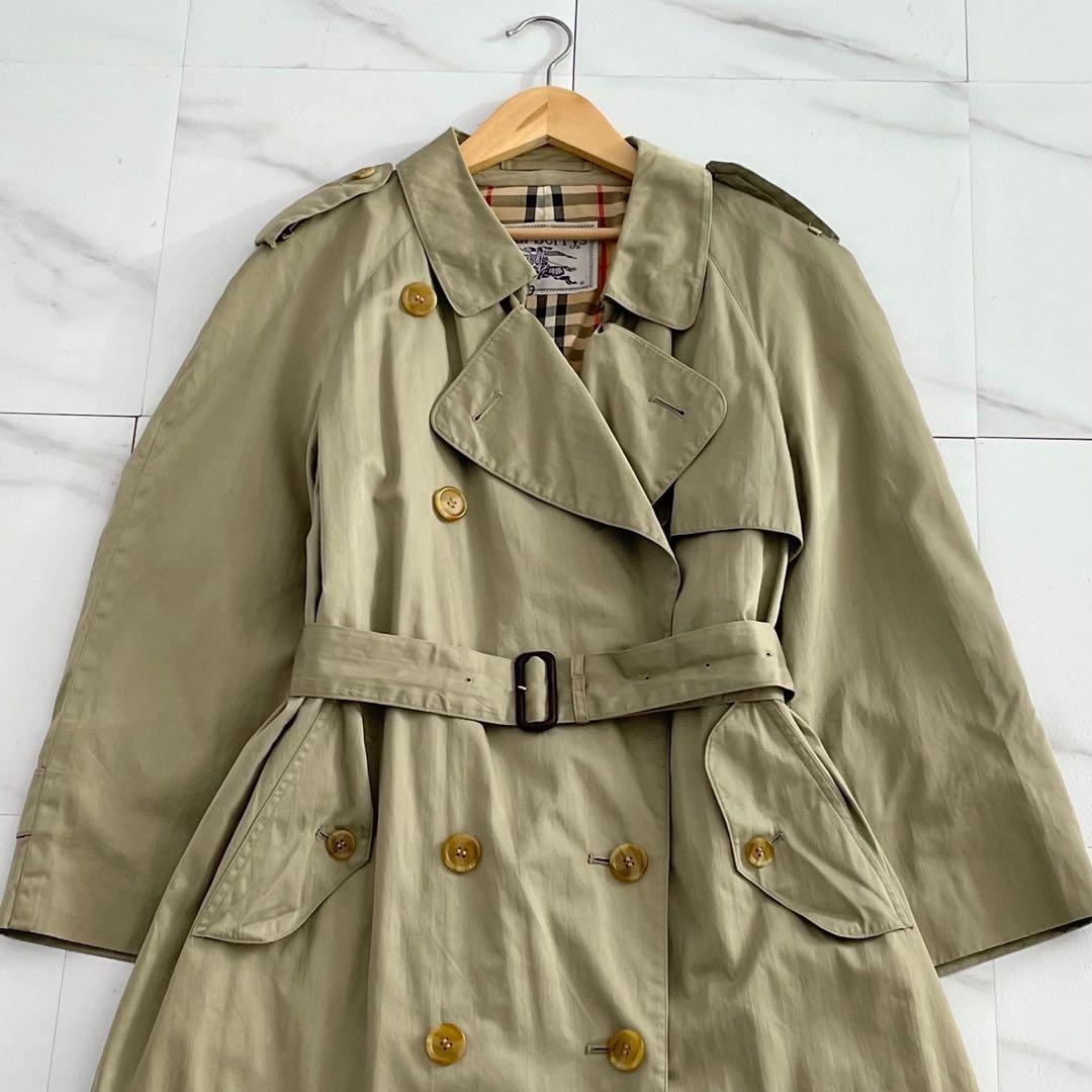 Burberrys ノバチェック ダブル トレンチコート ビンテージ レディース