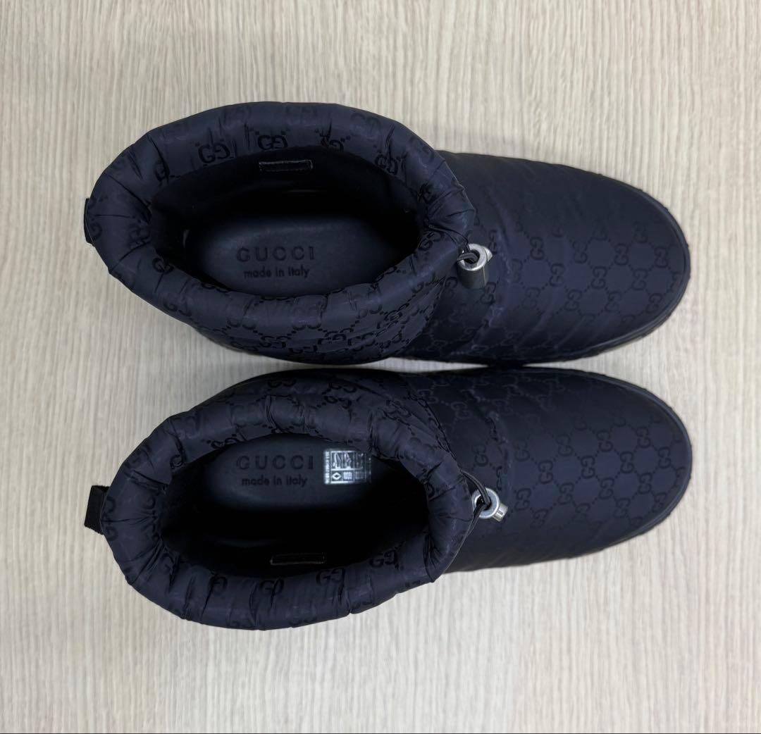 GUCCI グッチ GGナイロン ジャカード アンクルブーツ 26.5cm 美品