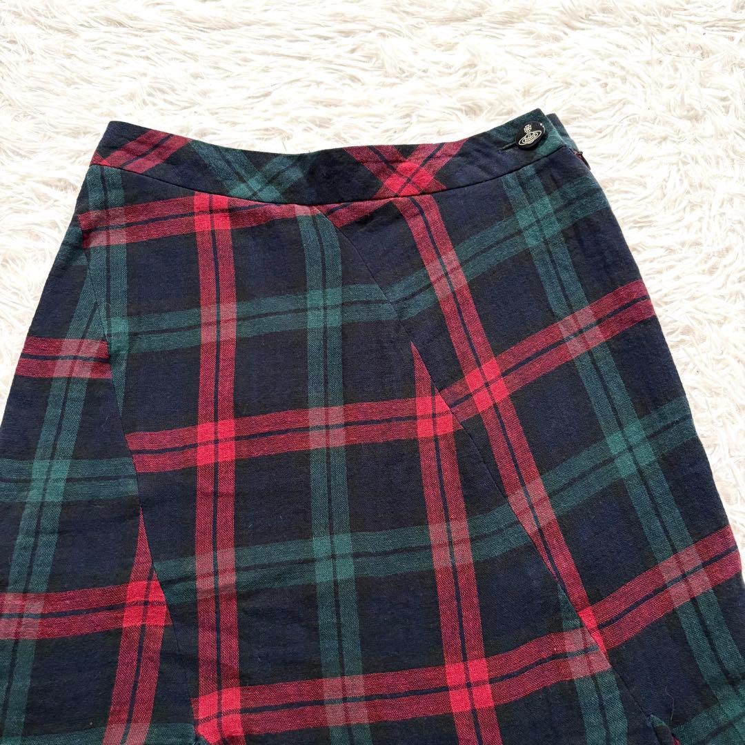 ヴィヴィアンウエストウッド レッドレーベル チェック スカート オーブ