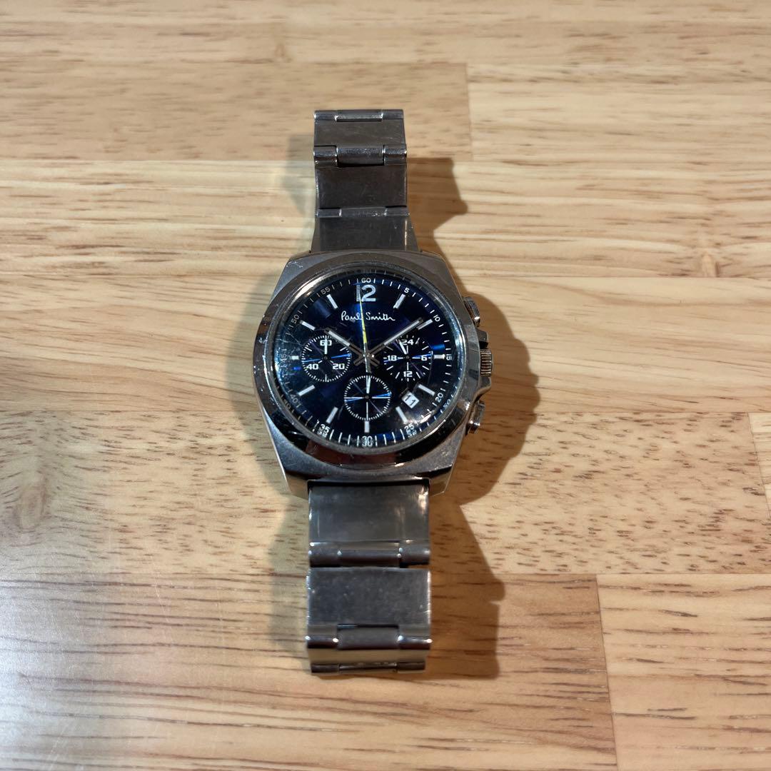 ジャンク品】ポールスミス ファイナルアイズ クロノグラフ 紺 - メルカリ