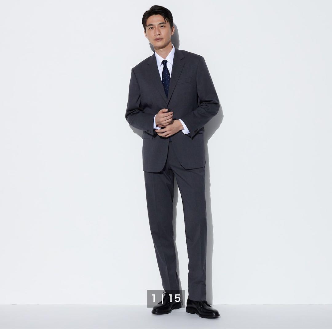 UNIQLO ストレッチウール ジャケット パンツ セットアップ - メルカリ