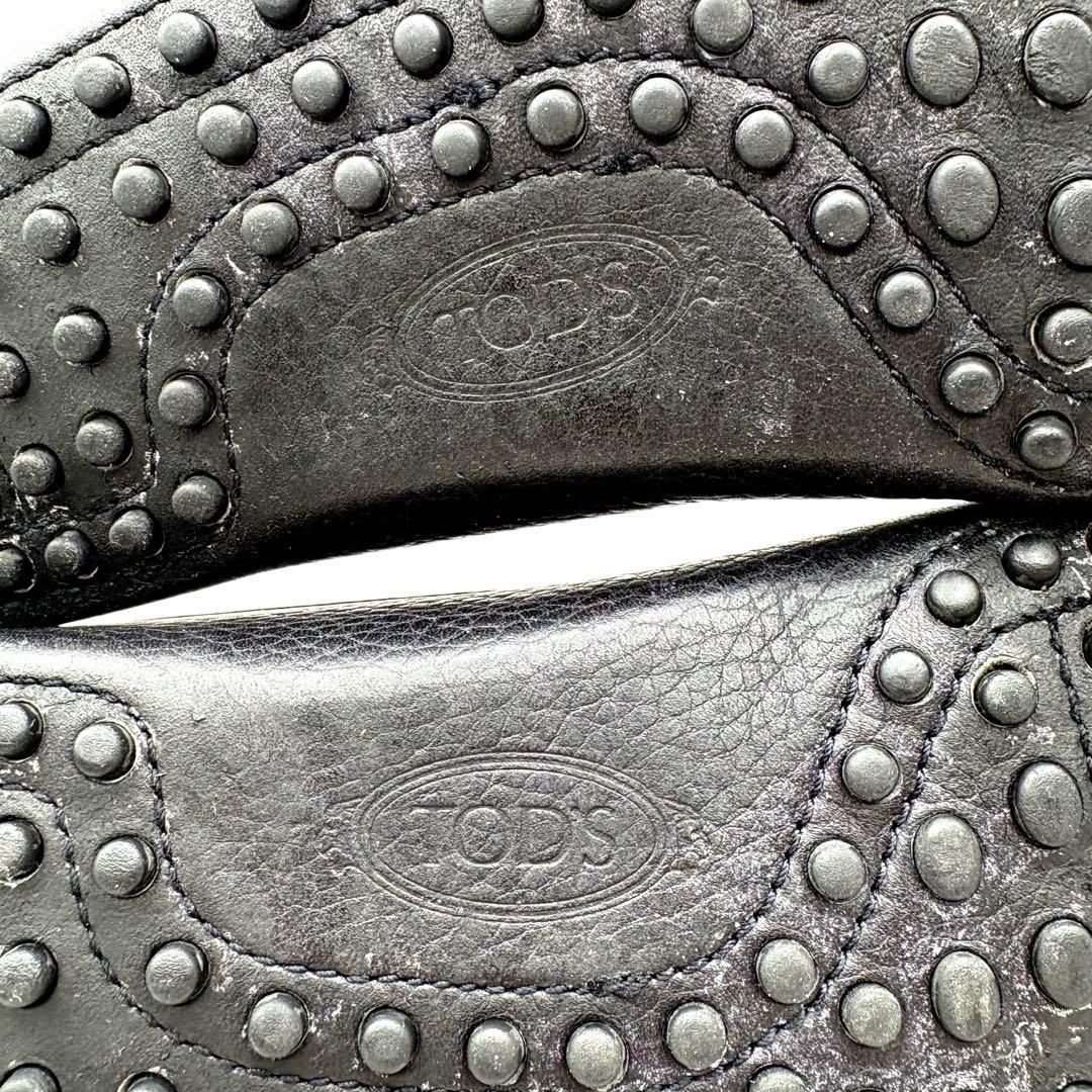 TOD'S ゴンミーニ ドライビング 【5.5】 シボ ブラック コブラブァンプ