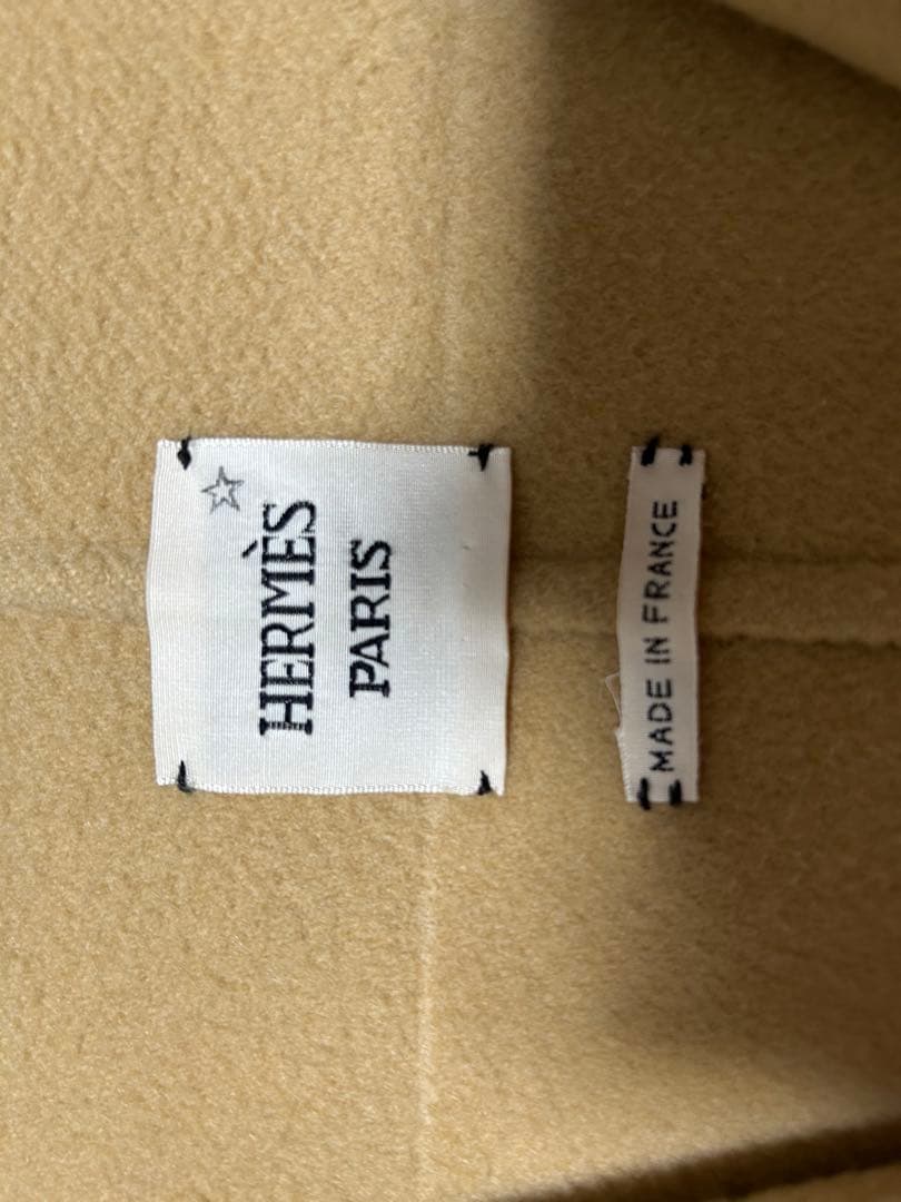 未使用級極美品 HERMES ケリー金具カシミヤダッフルコート 36キャメル