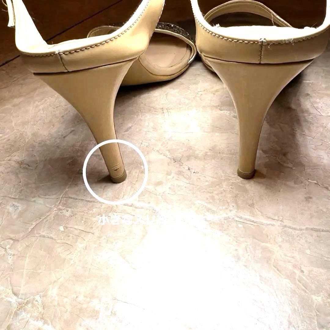 DIANA ダイアナ グリッター ラメサンダル ミュール 23.5cm ゴールド