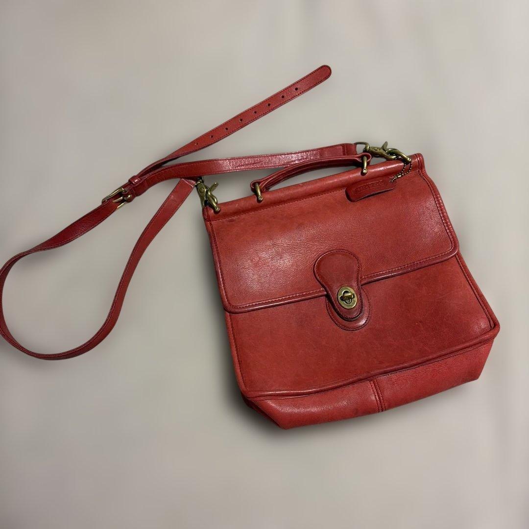 コーチ　レザー 赤 ショルダーバッグ 楽天市場】オールドコーチ 本革 レザー ミニ ショルダー バッグ 赤