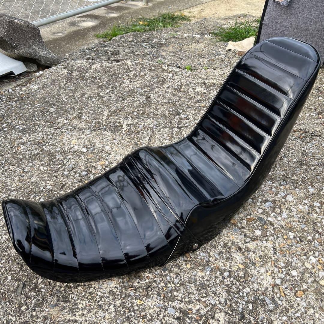 ゼファー400 前期 役30cm 三段シート/ブラック 補強入 初期