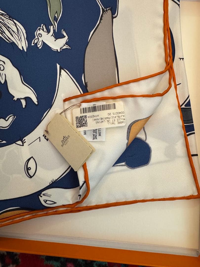 エルメスHermes カレ 90 《千と一のウサギ》未使用 スカーフ