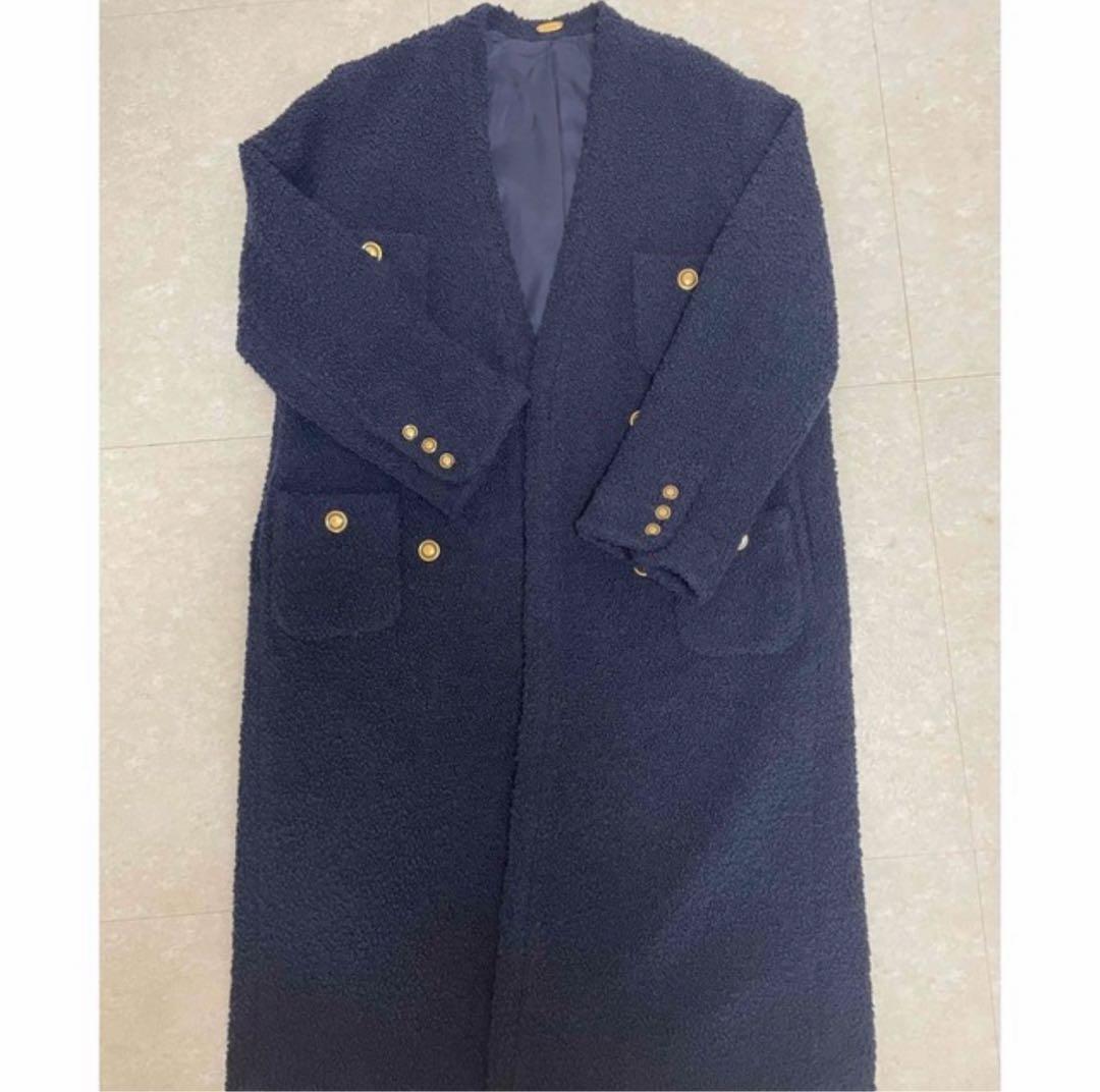 muse de Deuxieme Classe tweed Vネックコート - メルカリ