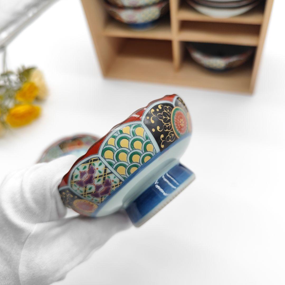 有田焼 聖山窯 丸紋 古伊万里 高台小鉢 小皿 10客 金彩 赤絵 - メルカリ