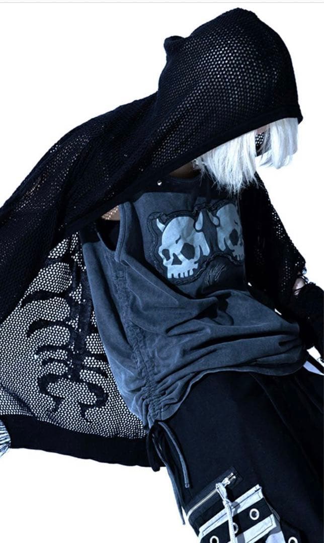 Gamchu ガムチュhone to 魔物君 シャーリングタンクトップ グレー