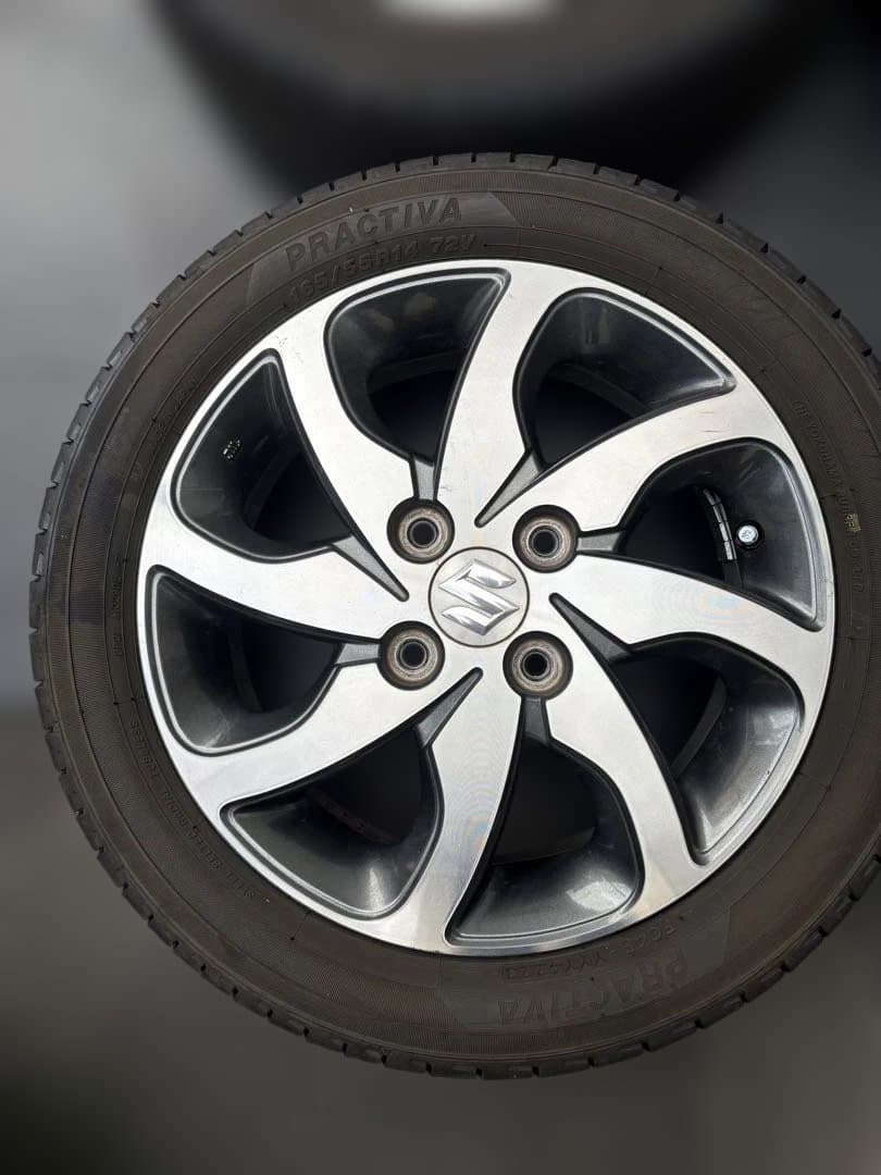 オススメ‼️スズキ純正14インチ 4.5J 23年165/55R14 4本セット⛰️