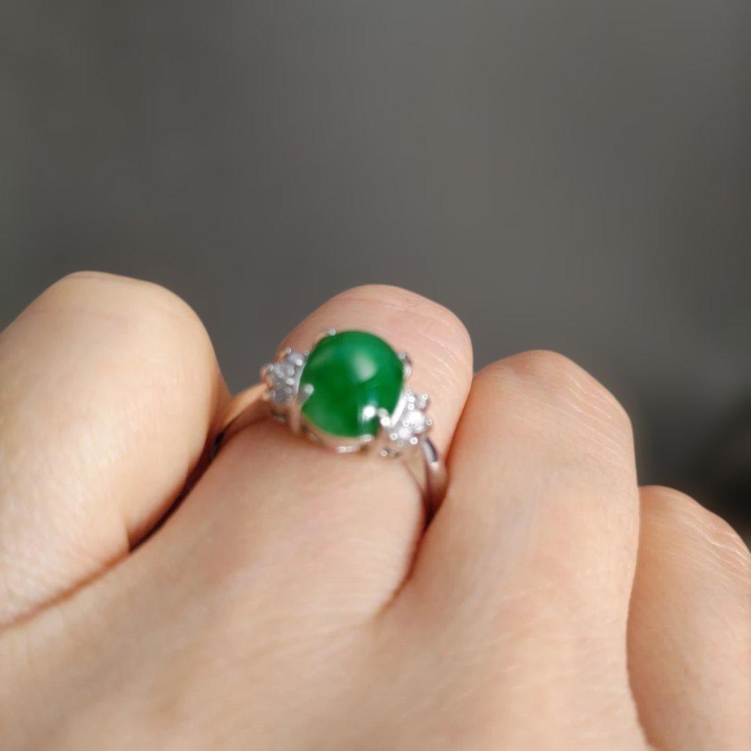 新品♥天然翡翠 2.11ct pt900 D0.12 鑑別付【特価】