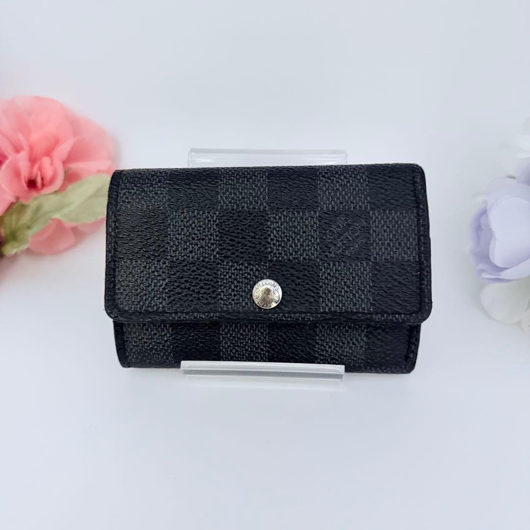 ルイヴィトン ミュルティクレ6 ダミエ グラフィット 黒 キーケース 6連