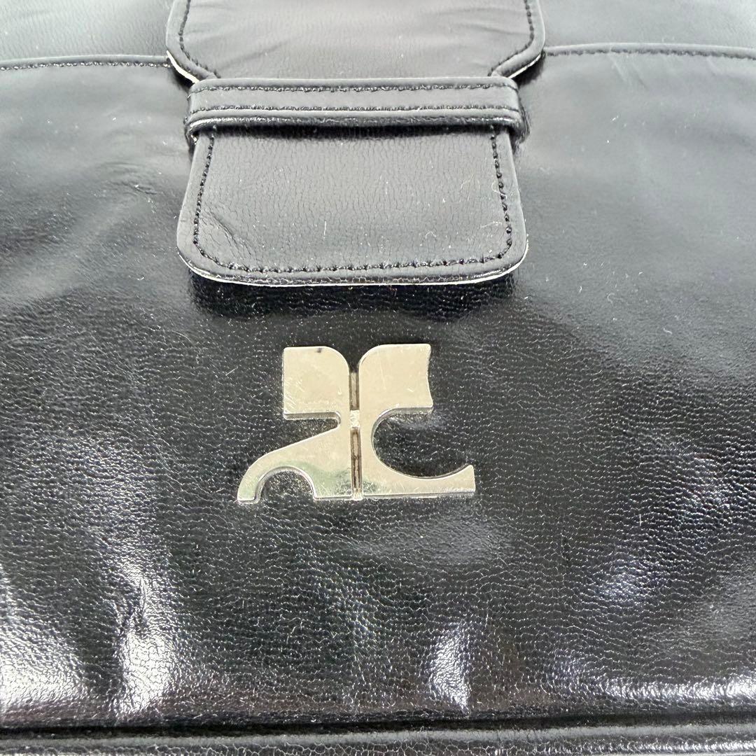 フランス製】クレージュショルダーエナメルヴィンテージy2kブラック