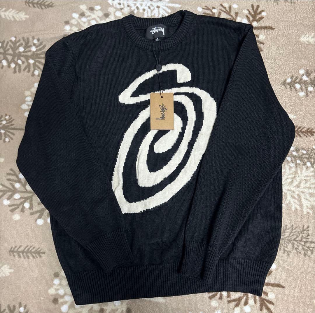Stussy スワールロゴ ニットセーター M Stussy スワールロゴ ニットセーター Lサイズ - メルカリ