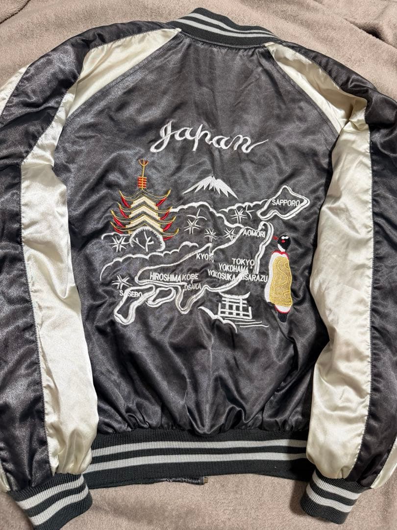 美品 Jungle Storm 日本地図芸者 スカジャン vintage サテン Jungle Storm スカジャン サテンジャケット L｜Yahoo!フリマ（旧PayPay