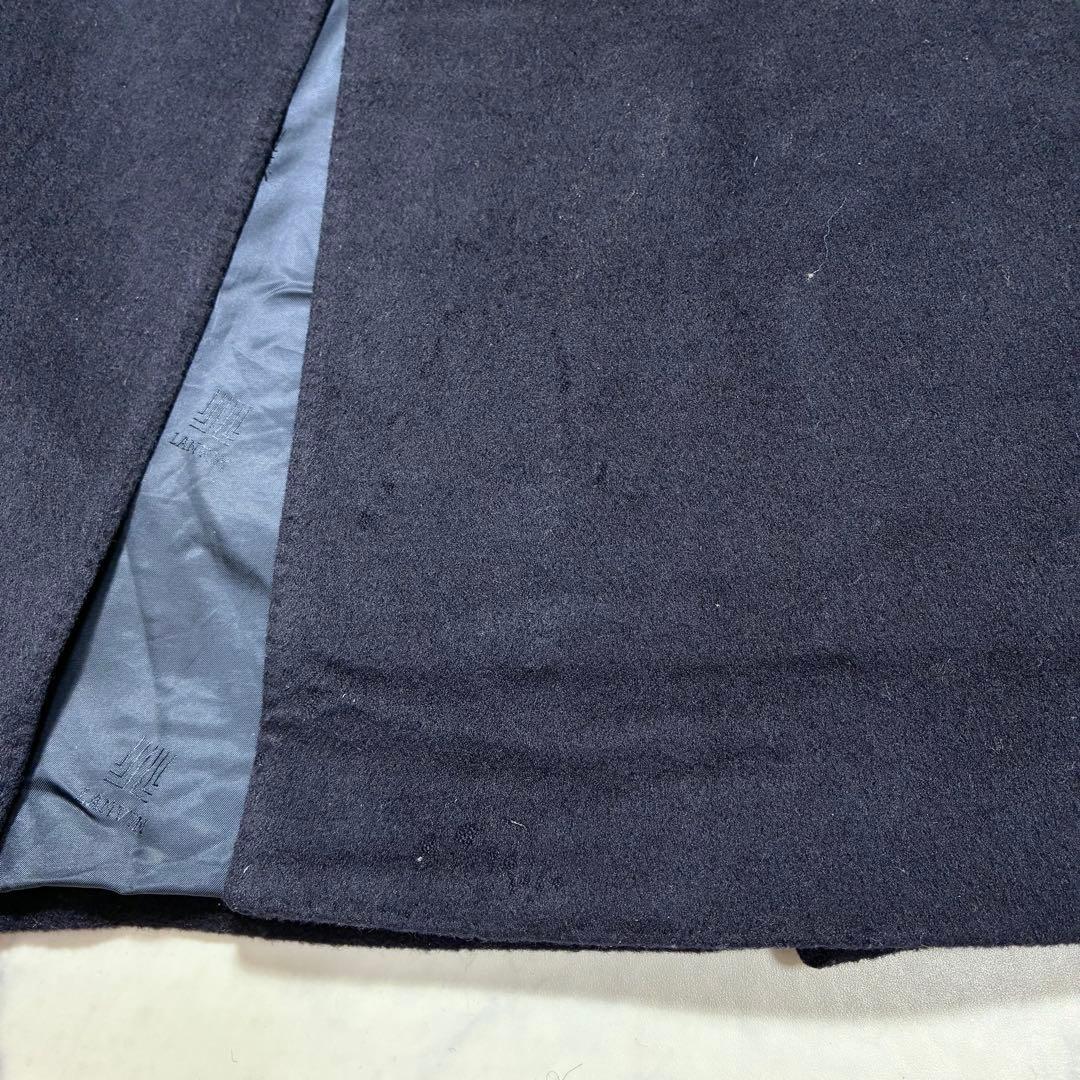 着丈110cm✨LANVIN ダブル チェスターコート ロング ネイビー XL