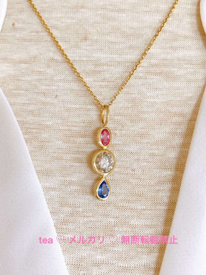 Hariquaハリックア【新品】 K18 パパラチアサファイアダイヤ