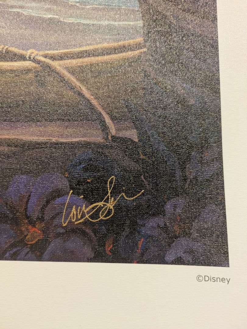 最終値下げディズニーハワイアンホリデー絵画ディズニー公認画家