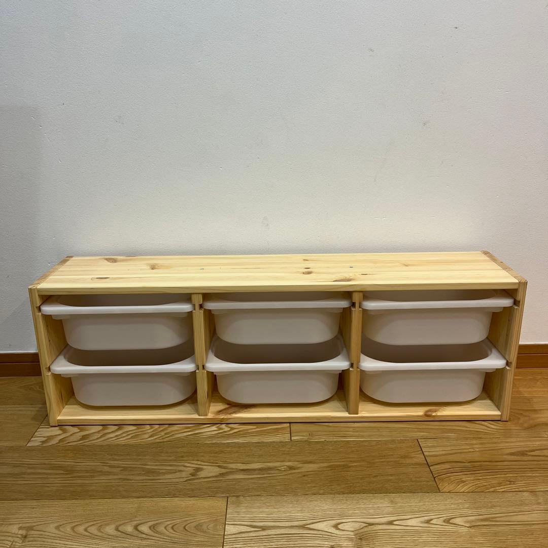 TROFAST トロファスト IKEA ウォール収納 TROFAST トロファスト ウォール収納, ホワイト/ダークグレー, 99x21x30