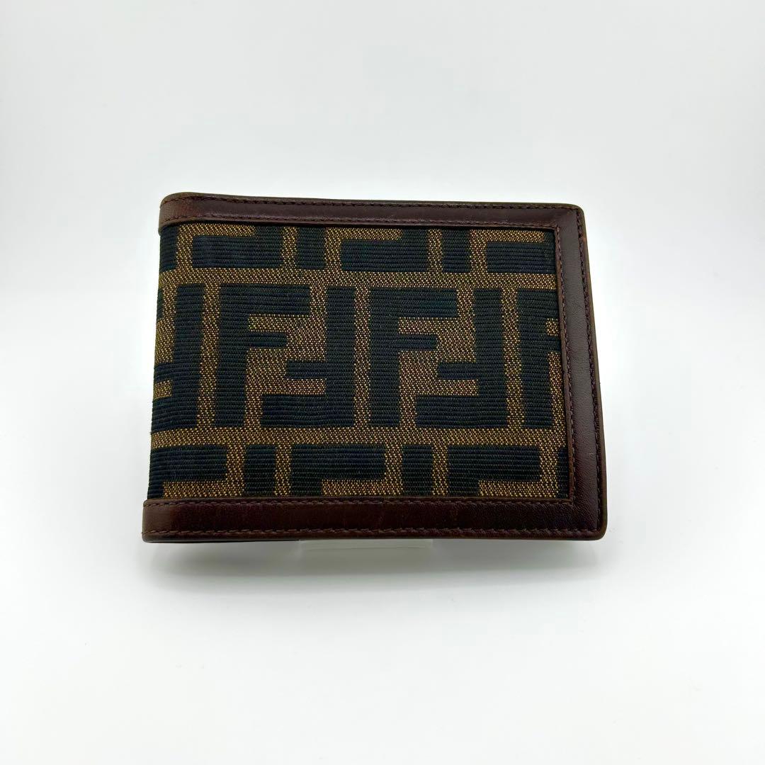 FENDI フェンディ 二つ折り 折り財布 ズッカ柄 ズッキーノ キャンバス