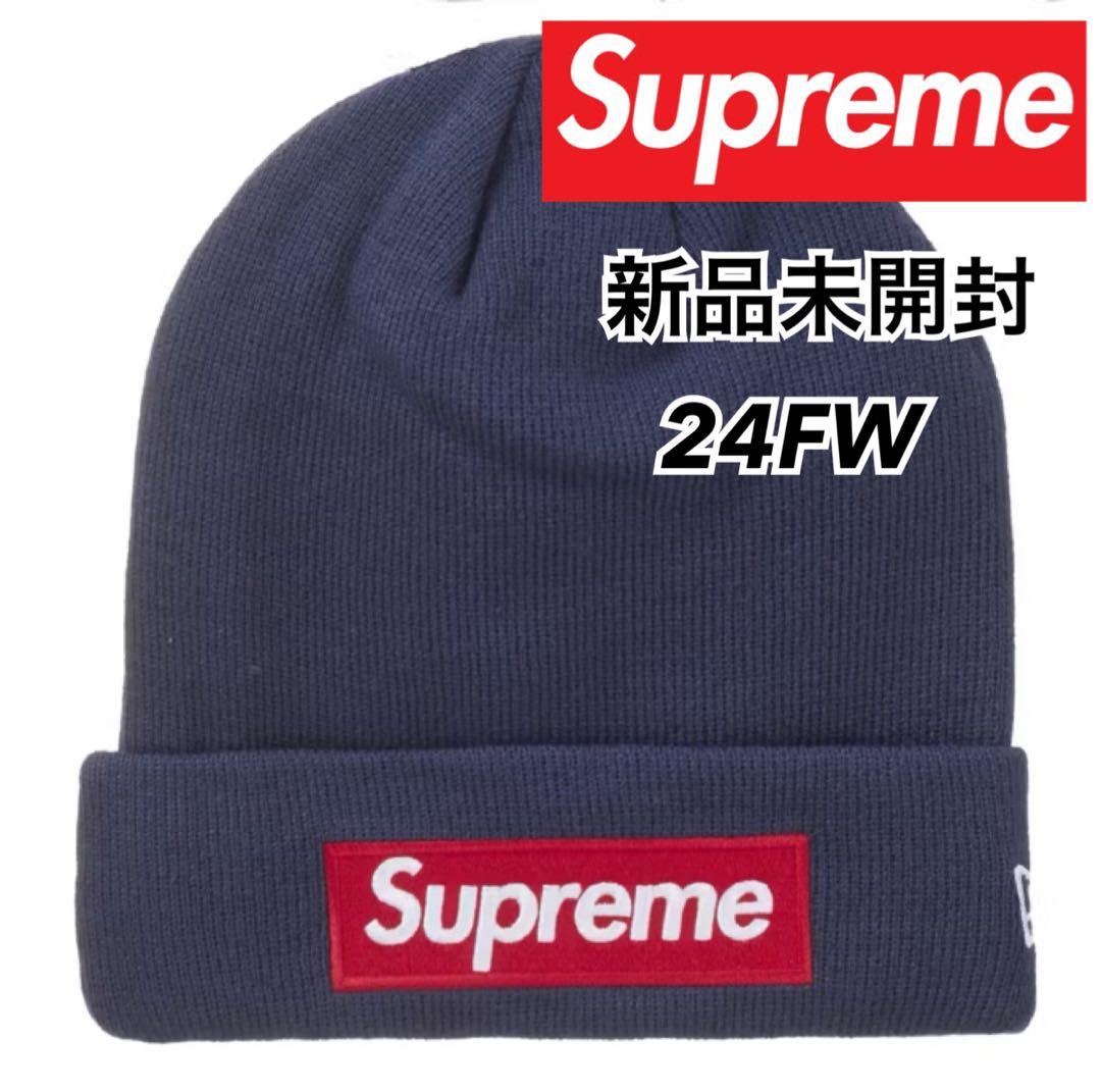Supreme Box Logo Beanie NewERA Navy 24FW - メルカリ