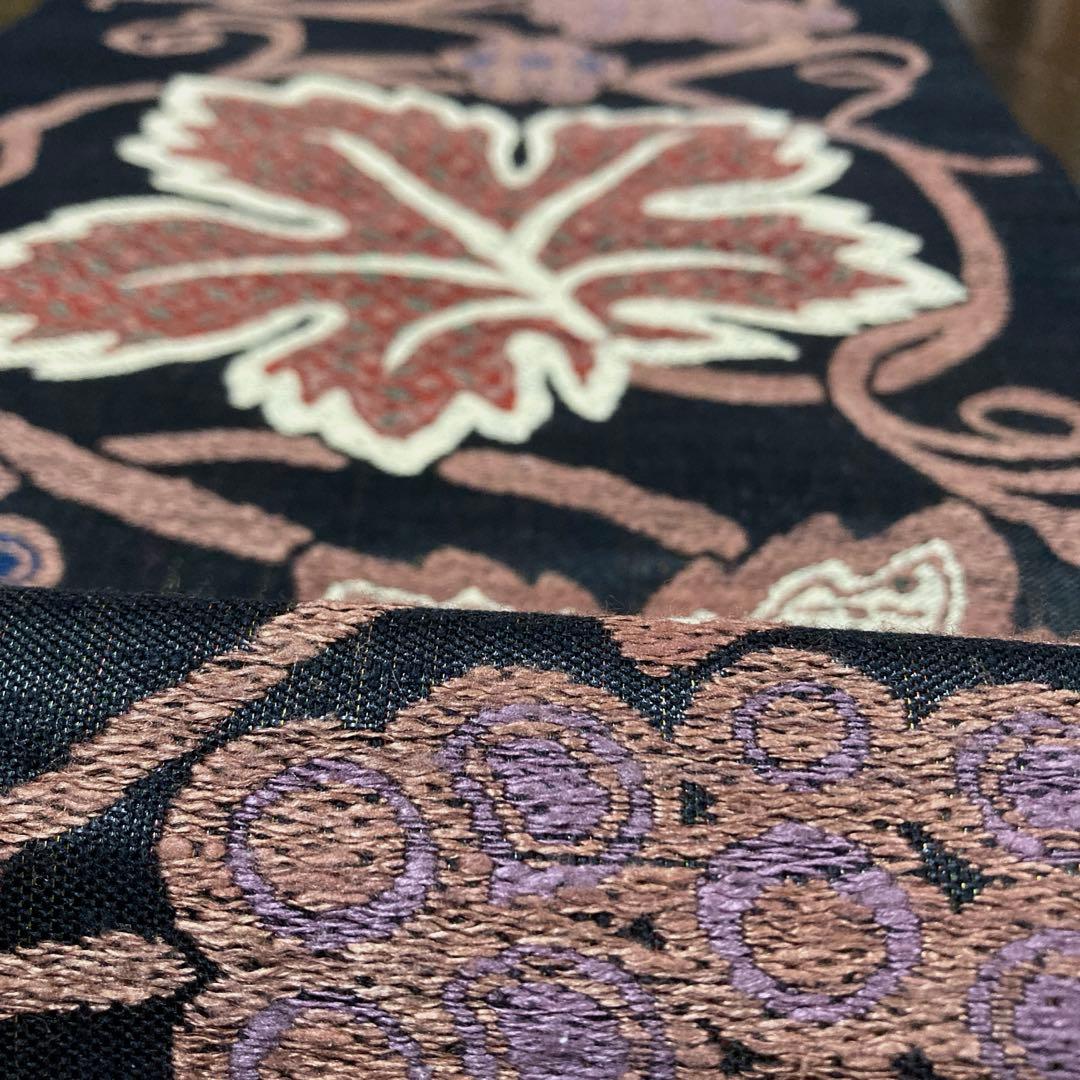 専用ページ 正絹 六通袋帯【本草木染 葡萄唐草】 - メルカリ