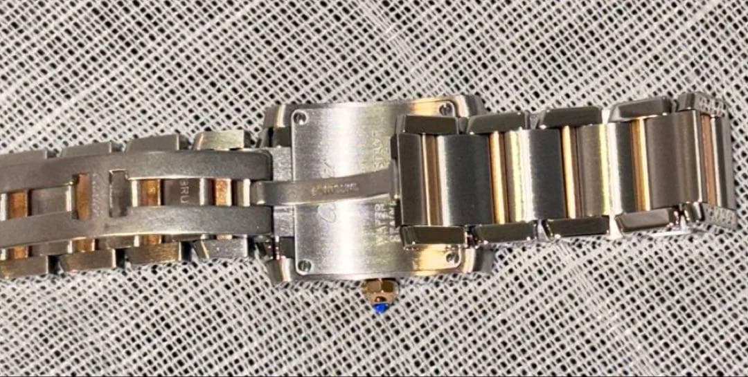 カルティエ 腕時計 タンクフランセーズシルバー 金K18PG コンビ11P