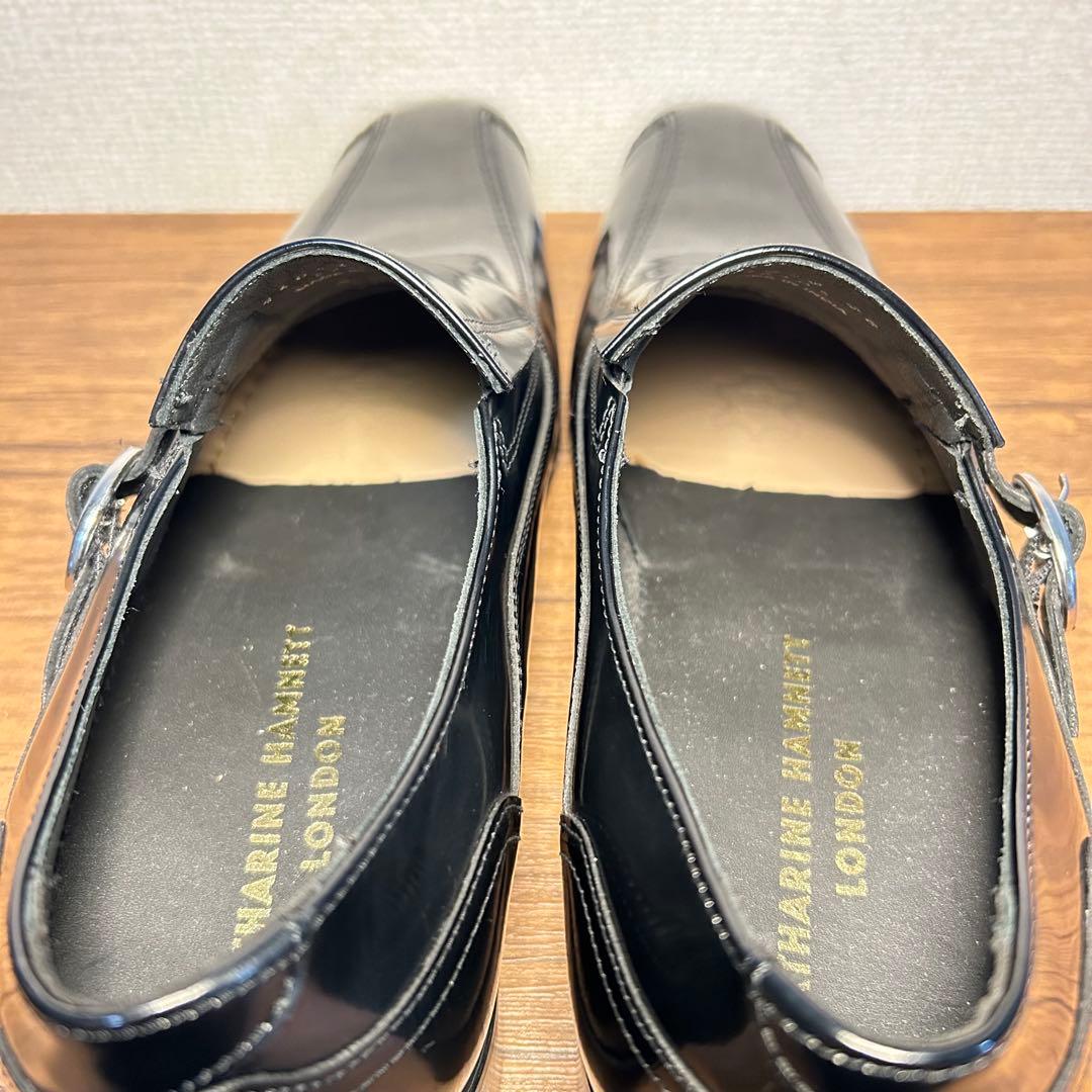 【未使用級】KATHARINE HAMNETT ブラック エナメル 26.0cm