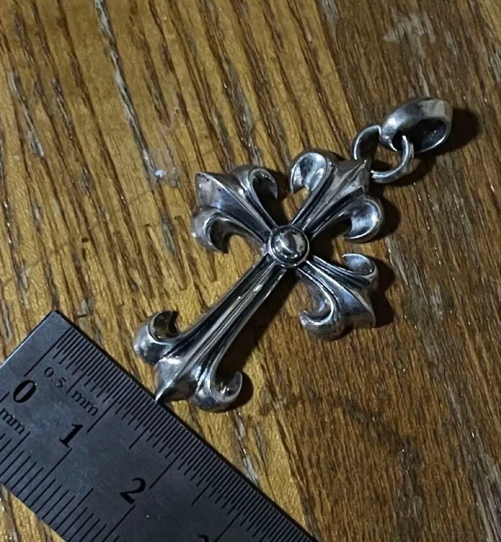 ビンテージ シルバー フレア クロス ペンダント sv925 刻印有 15.2g