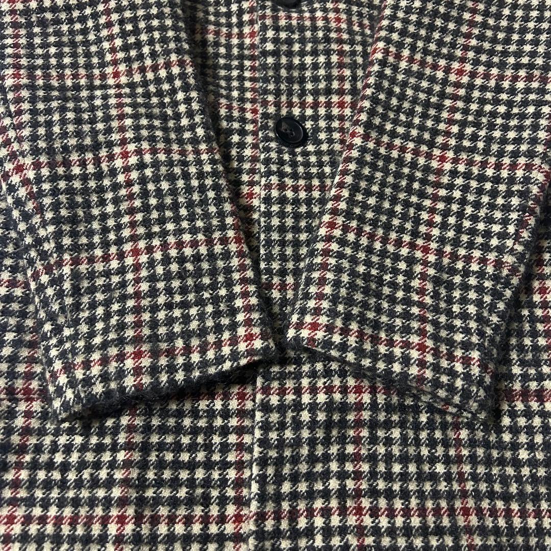 美品 トゥモローランド チェスターコート アルパカ混 モヘヤ混 千鳥格