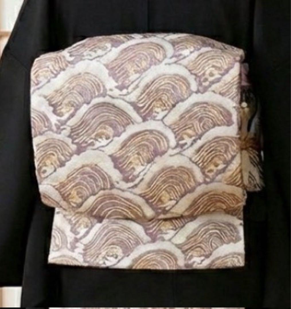 美品 黒留袖フルセット 袋帯 5点セット 結婚式 比翼仕立て 鶴 金彩