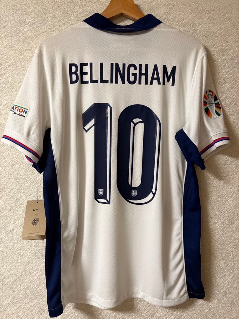 Nike イングランド代表 BELLINGHAM 10 Mサイズ　ベリンガム NIKE（ナイキ） イングランド代表 ユニフォーム ベリンガム ホーム 24