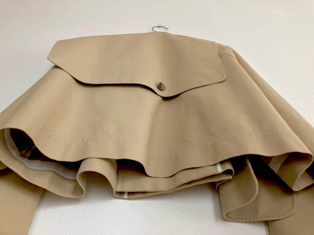 ENFOLD エンフォルド コットンダブルクロス クロップドトレンチ