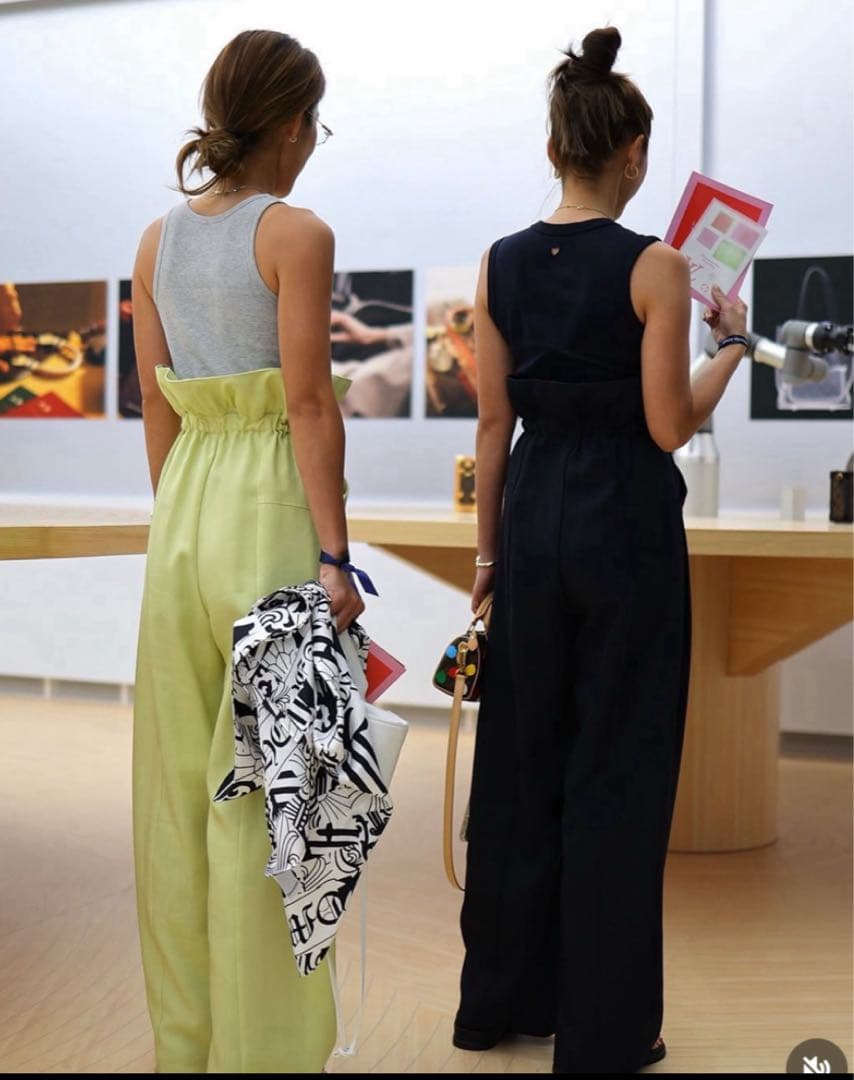 新品未使用 ジプソフィア gypsohila クールパンツ34 ウエストリボン