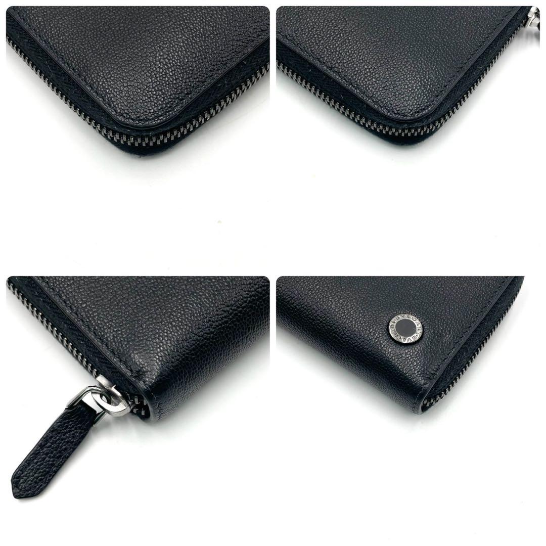 極美品○ ブルガリ 長財布 ラウンドファスナー ブルガリマン 現行 RFID