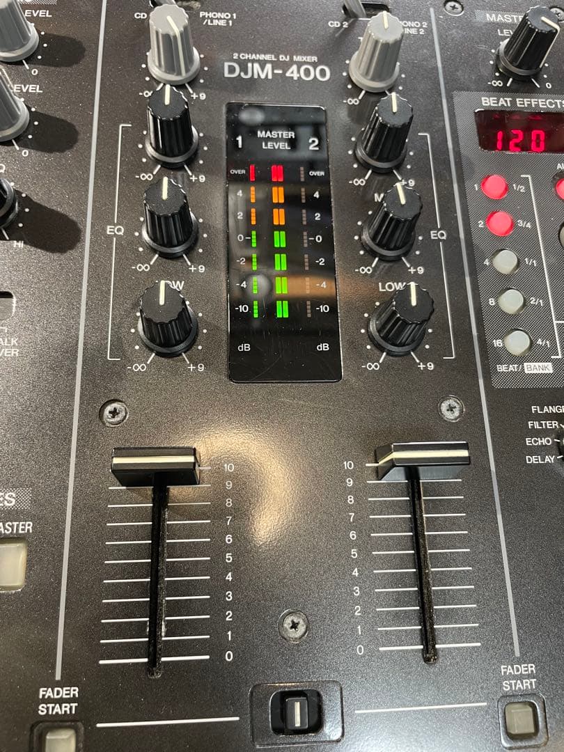 pioneer dj パイオニアDJM-400 縦横フェーダー内部メンテナンス