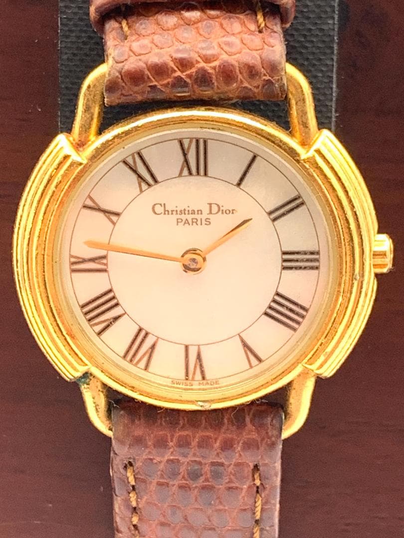不動】Christian Dior シェル文字盤 ゴールド/ブラウン - メルカリ