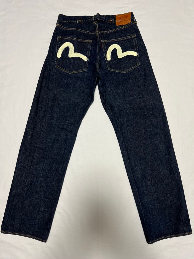 EVISU No.2 2004 34×35 白カモメ 虎耳 シンチバック 尾錠 初期EVISU エヴィス エビスNo.2 2504 白カモメ シンチバック 虎耳