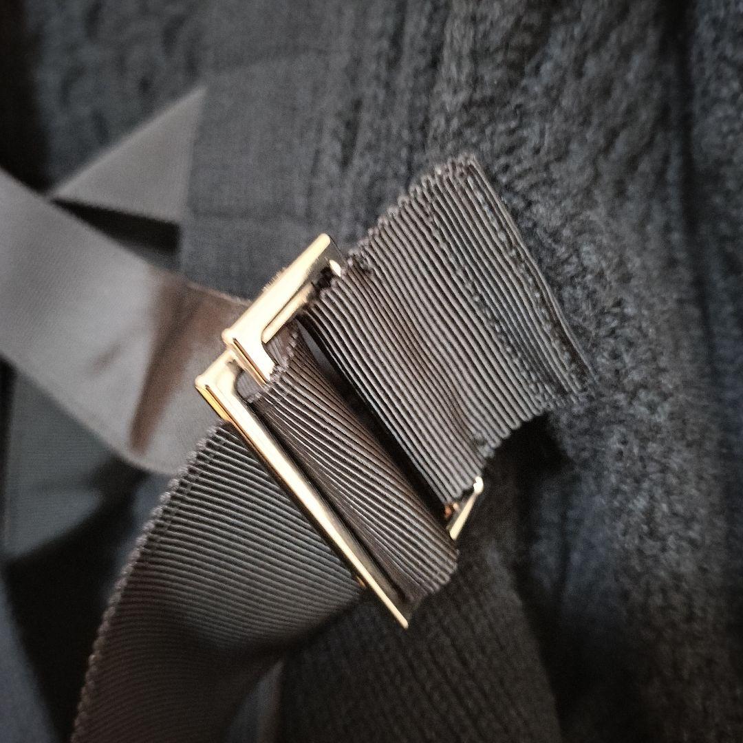 美品】 sacai ケーブル編みベルト付カーディガン ブラック サカイ