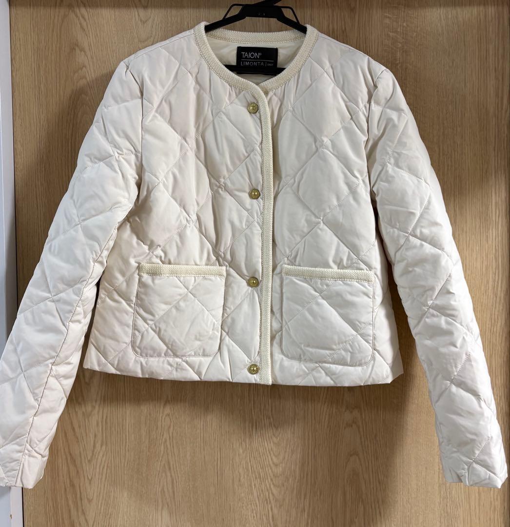 TAION×anuans】新品タグ付き ノーカラーキルティングショートダウン