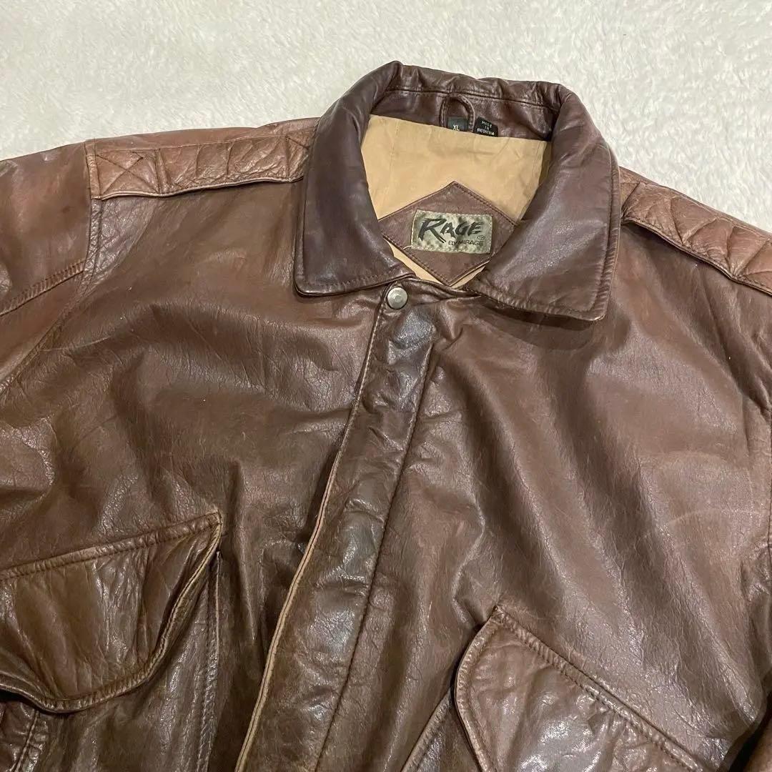 MIRAGE レザージャケット 本革 70s~90s 短丈 ブラウン - メルカリ