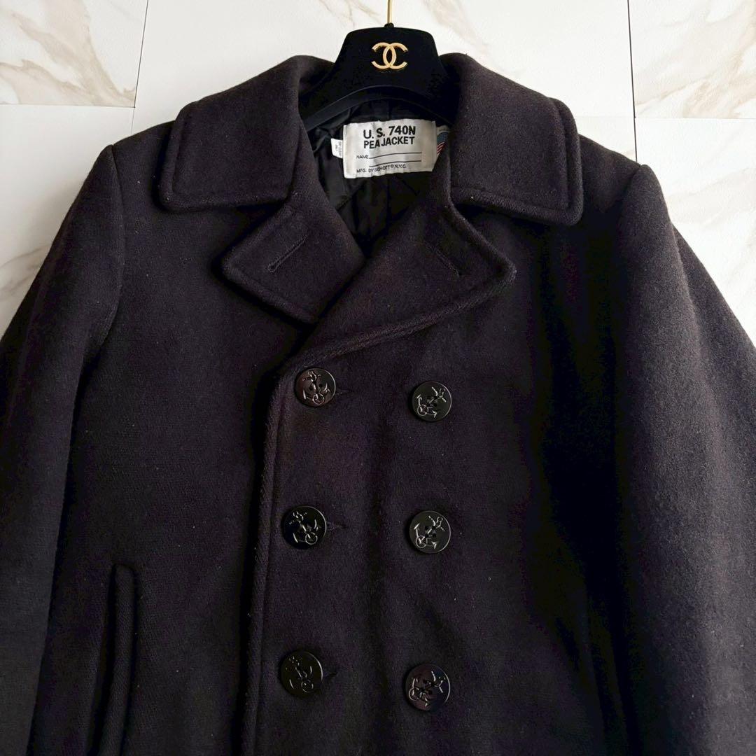 人気◆Schott U.S.740N PEA JACKET ピーコート 36